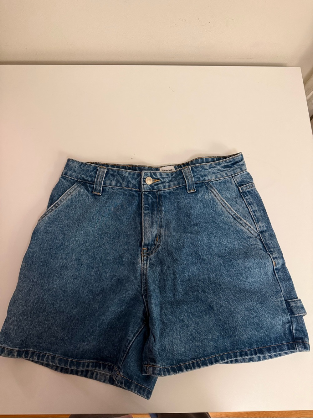 Princess Polly Mid-Rise Blue Denim Jean Shorts